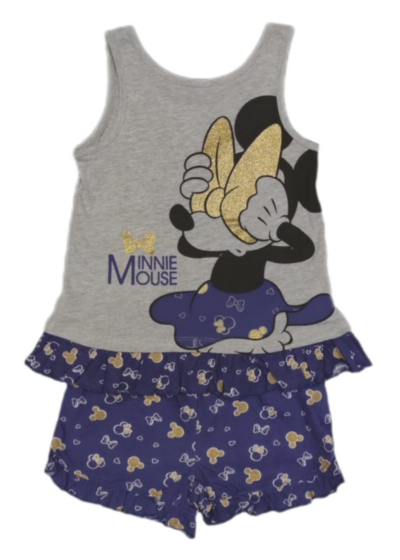 Minnie Mouse Schlafanzug Kurz Lila